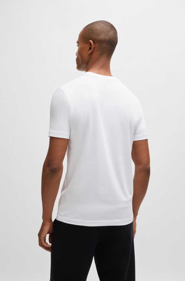 BOSS GREEN »Tee Regular Fit« Stretch Jersey Cotton, Logo on Chest, Rundhals