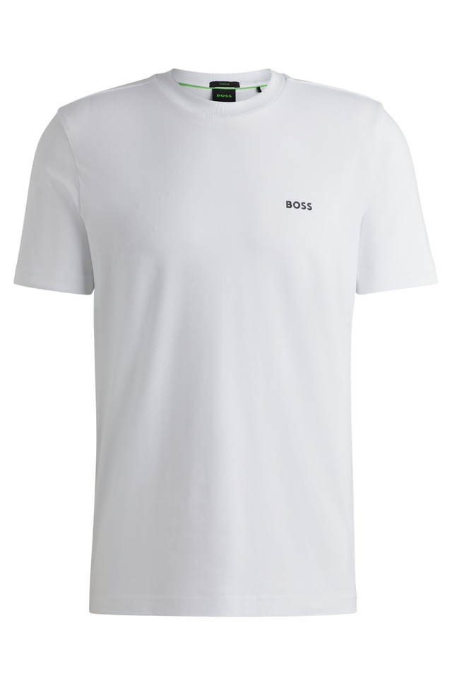 BOSS GREEN »Tee Regular Fit« Stretch Jersey Cotton, Logo on Chest, Rundhals
