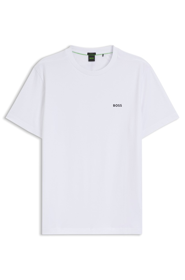 BOSS GREEN »Tee Regular Fit« Stretch Jersey Cotton, Logo on Chest, Rundhals