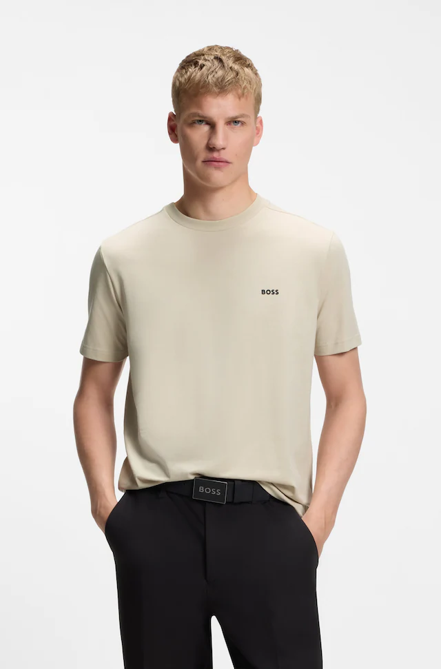 BOSS GREEN »Tee Regular Fit« Stretch Jersey Cotton, Logo on Chest, Rundhals