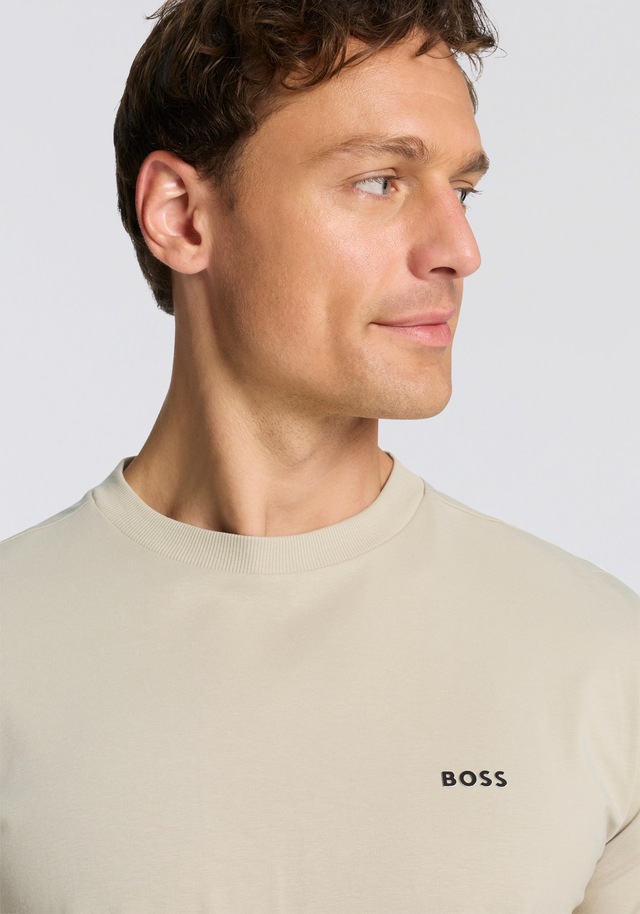 BOSS GREEN »Tee Regular Fit« Stretch Jersey Cotton, Logo on Chest, Rundhals
