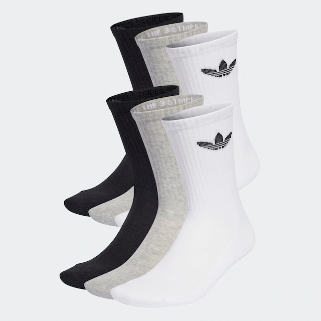 adidas Originals Sportsocken »TREFOIL CUSHION CREW, 6 PAAR« 6 Paar tlg. für Erwachsene, im praktischen 6er-Pack, mit Trefoil Logo