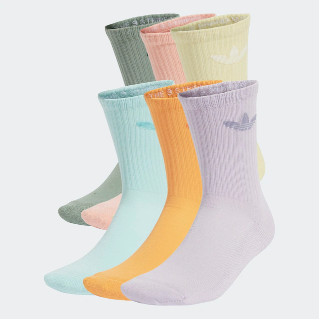 adidas Originals Sportsocken »TREFOIL CUSHION CREW, 6 PAAR« 6 Paar tlg. für Erwachsene, im praktischen 6er-Pack, mit Trefoil Logo