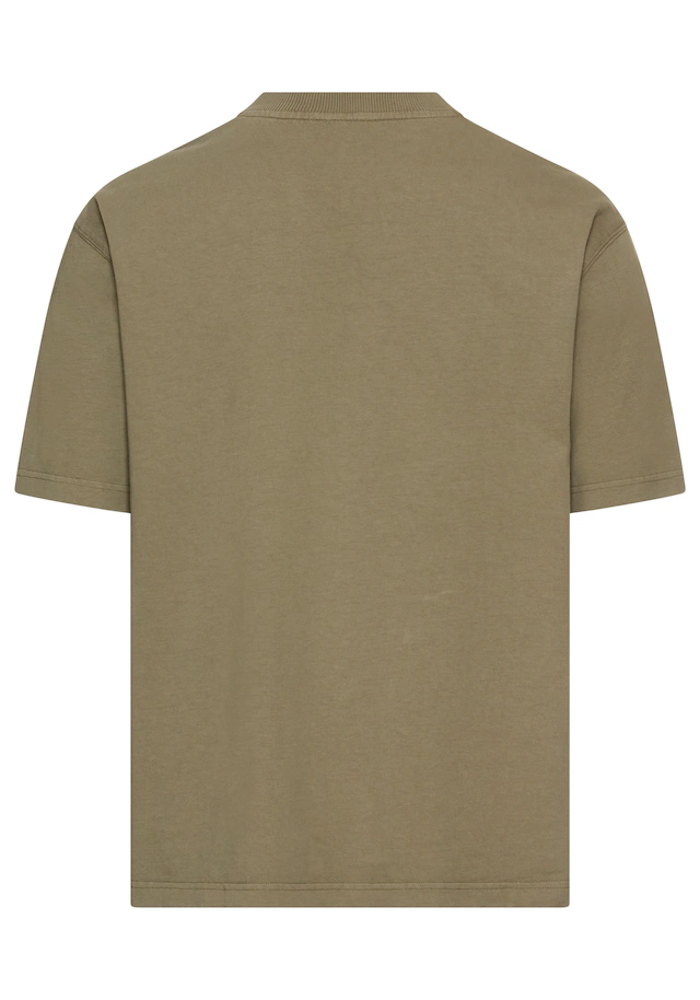 BOSS ORANGE T-Shirt »Te Dye Relaxed Fit« 100% Cotton Jersey Mock Neck Logo Centered