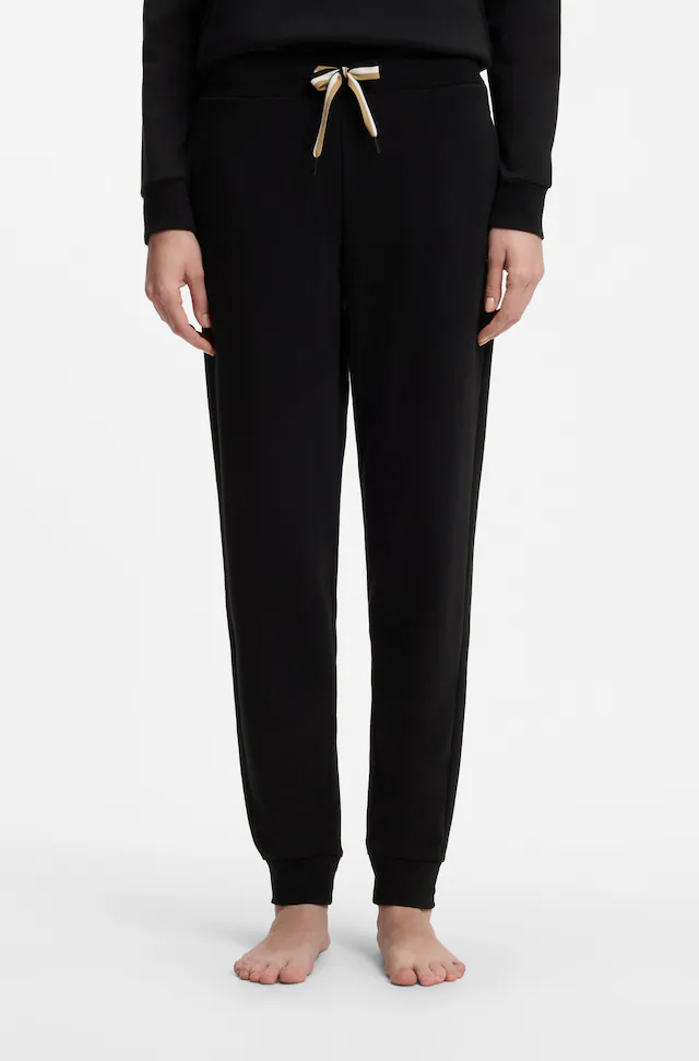 BOSS Relaxhose »CP Stripe_Pants Cuff« mit kontrastfarbener Kordel