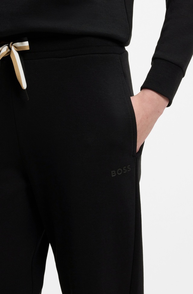 BOSS Relaxhose »CP Stripe_Pants Cuff« mit kontrastfarbener Kordel