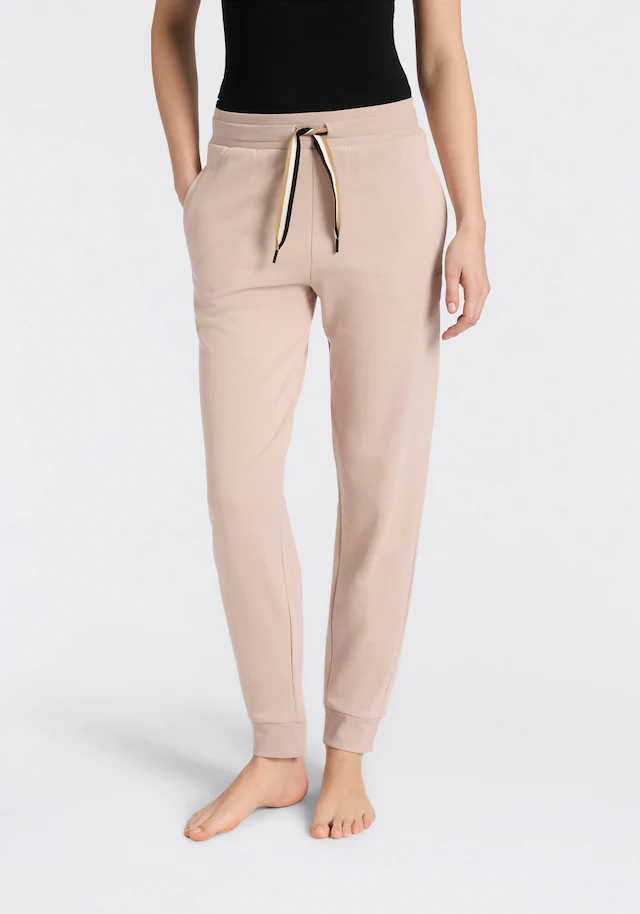 BOSS Relaxhose »CP Stripe_Pants Cuff« mit kontrastfarbener Kordel