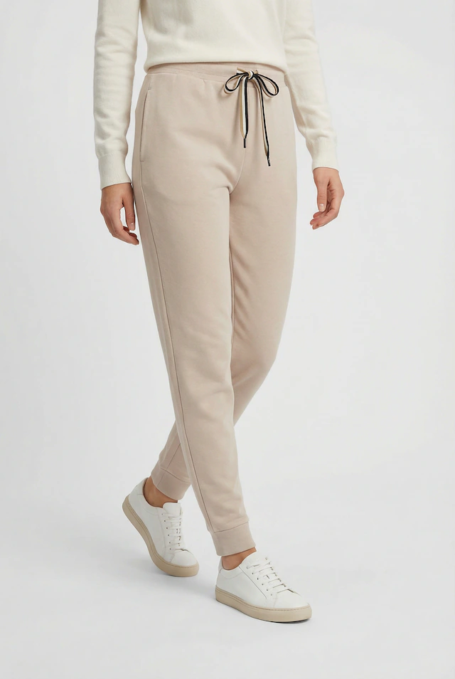 BOSS Relaxhose »CP Stripe_Pants Cuff« mit kontrastfarbener Kordel