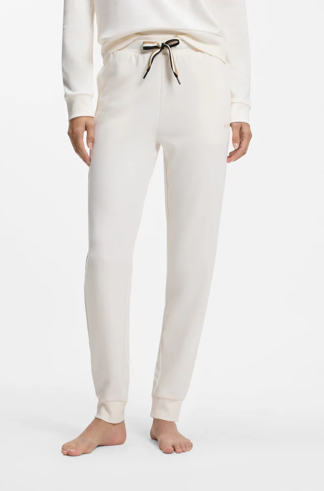 BOSS Relaxhose »CP Stripe_Pants Cuff« mit kontrastfarbener Kordel