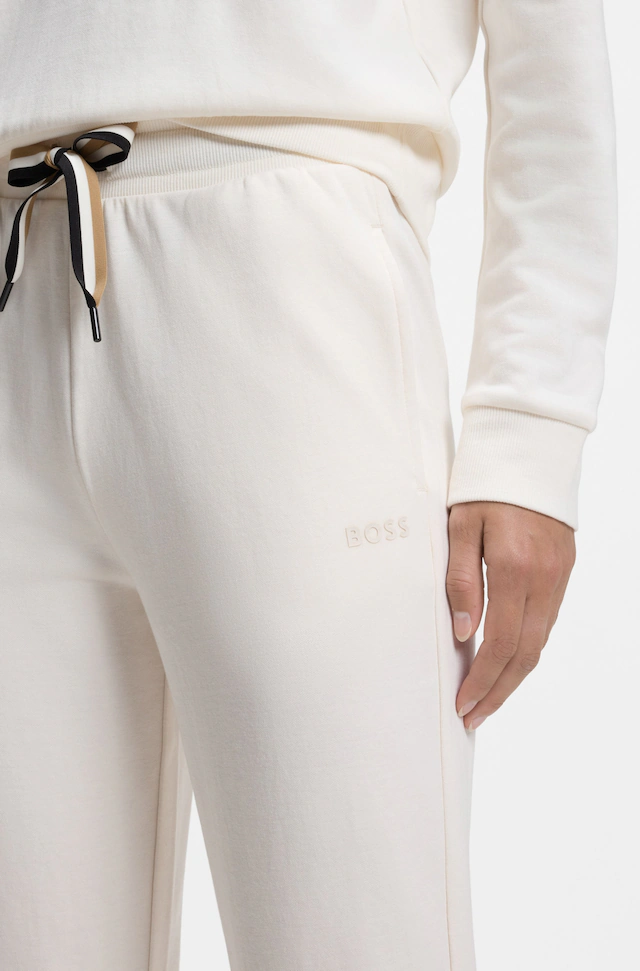 BOSS Relaxhose »CP Stripe_Pants Cuff« mit kontrastfarbener Kordel