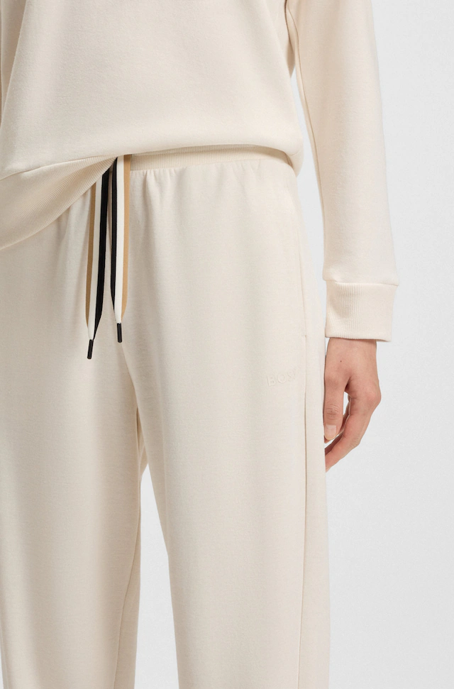 BOSS Relaxhose »CP Stripe_Pants Cuff« mit kontrastfarbener Kordel