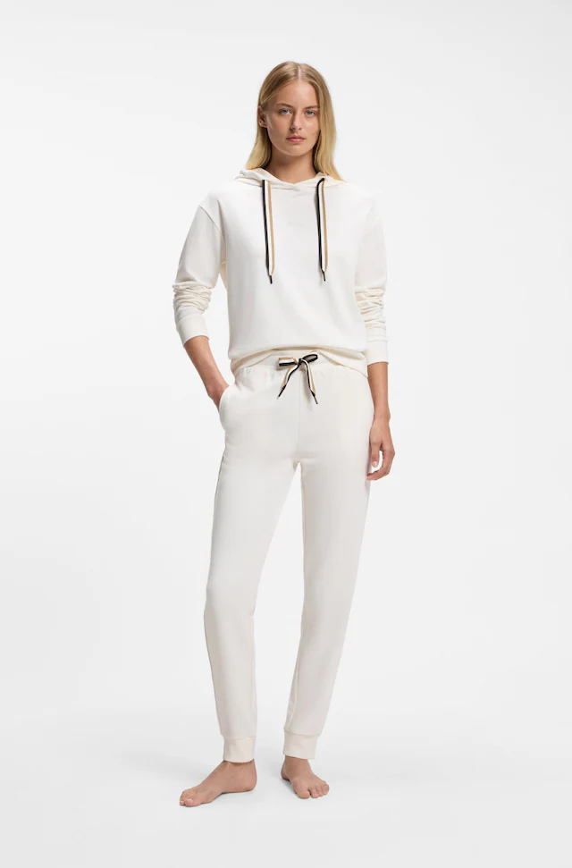 BOSS Relaxhose »CP Stripe_Pants Cuff« mit kontrastfarbener Kordel