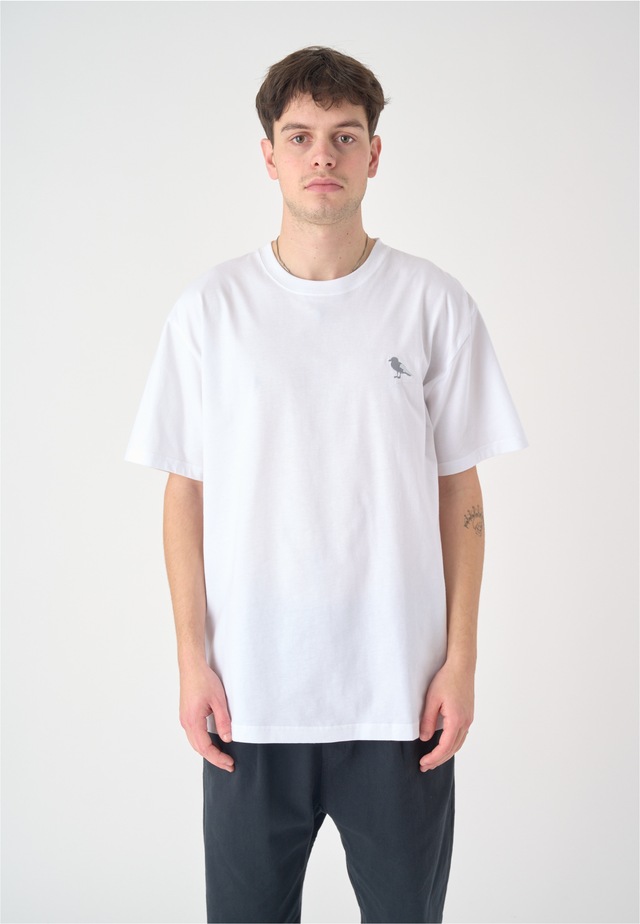 Cleptomanicx T-Shirt »Embroidery Gull Mono« mit lockerem Schnitt