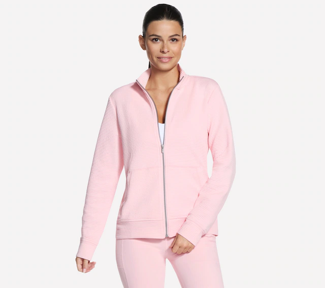 Skechers Trainingsjacke »Women's Jacket« Skech-Sweats™ Soft-Fleece, Stehkragen, Geteilte Kängurutasche