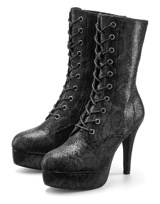 LASCANA Belle Affaire Schnürstiefelette »Stiefel« , High-Heel-Boots mit Plateauabsatz