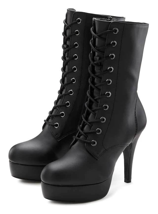 LASCANA Belle Affaire Schnürstiefelette »Stiefel« , High-Heel-Boots mit Plateauabsatz