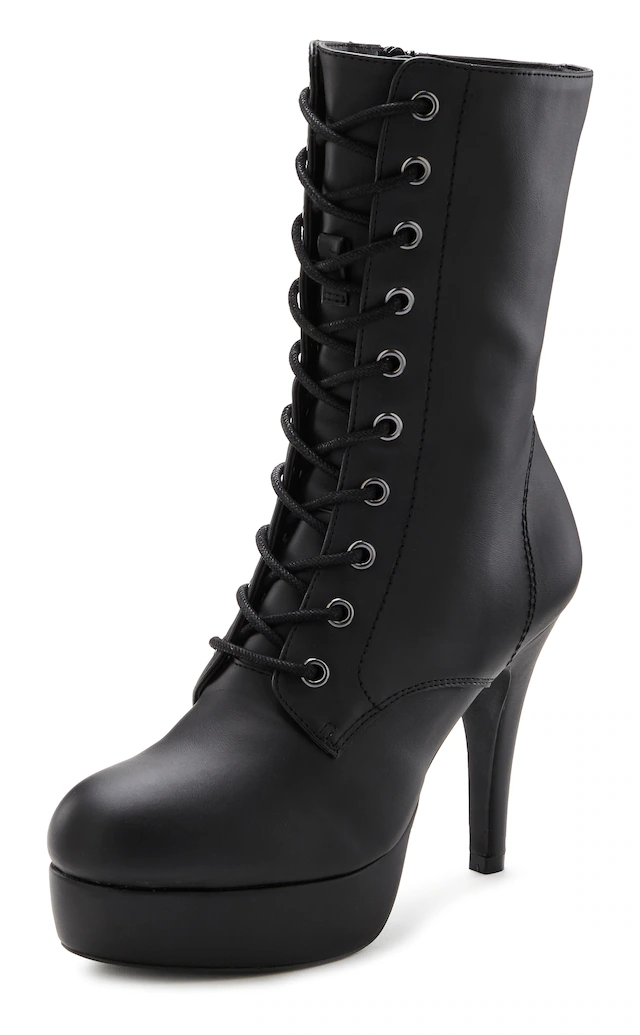LASCANA Belle Affaire Schnürstiefelette »Stiefel« , High-Heel-Boots mit Plateauabsatz
