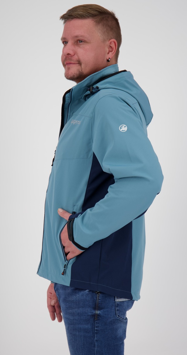 DEPROC Active Softshelljacke »NUNAVUT MEN II« mit Kapuze auch in Großen Größen erhältlich