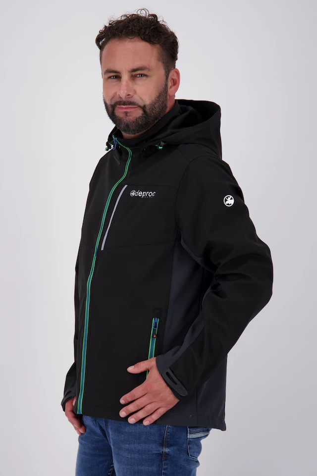 DEPROC Active Softshelljacke »NUNAVUT MEN II« mit Kapuze auch in Großen Größen erhältlich