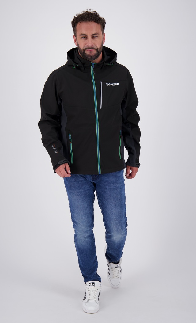 DEPROC Active Softshelljacke »NUNAVUT MEN II« mit Kapuze auch in Großen Größen erhältlich