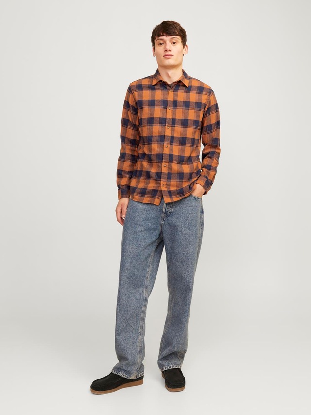 Jack & Jones Langarmhemd »JJJOSHUA FALL BUFFALO SHIRT LS«