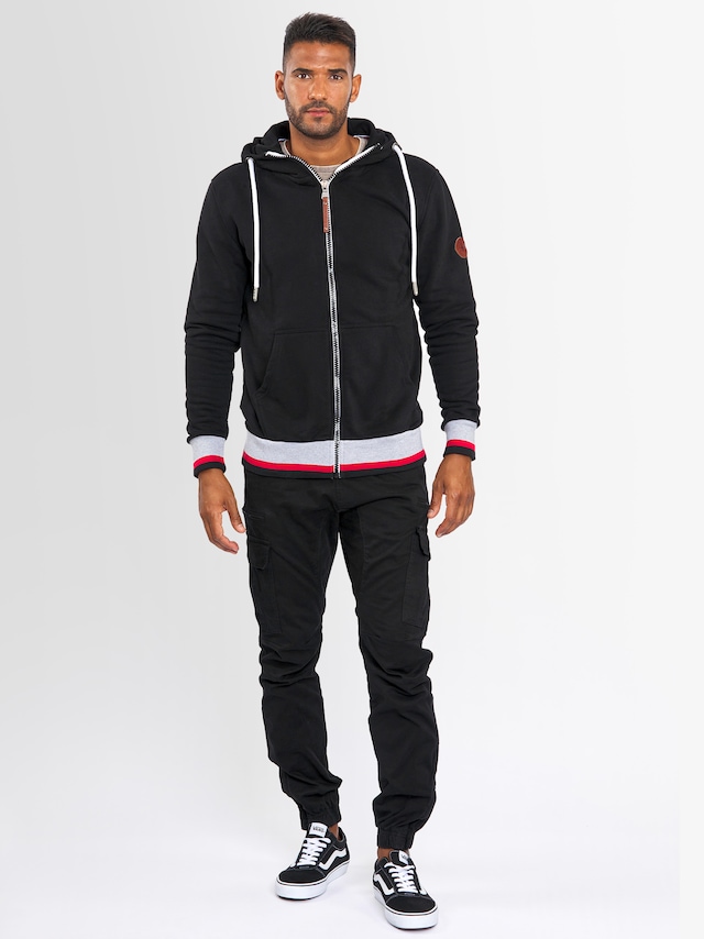 Alessandro Salvarini Sweatjacke »ASRevellio« mit großer Kapuze