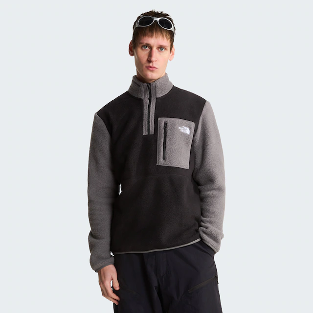 The North Face Strickfleece-Pullover »M YUMIORI 1/4 ZIP« aus Strickfleece, mit Stehkragen, mit Brusttasche, pflegeleicht