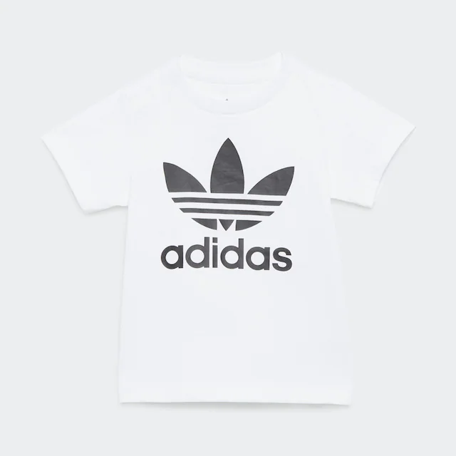 adidas Originals T-Shirt »TREFOIL KIDS« für Babys, sportlicher Schnitt, mit kurzen Ärmeln, mit Knopfleiste