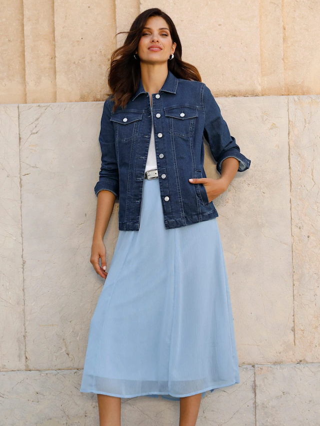 Classic Basics Jeansjacke ohne Kapuze