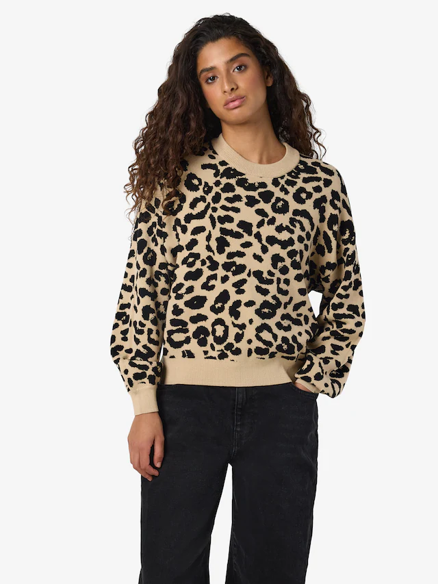 Noisy may Strickpullover »NMCHARLOTT L/S O-NECK KNIT FWD NOOS«