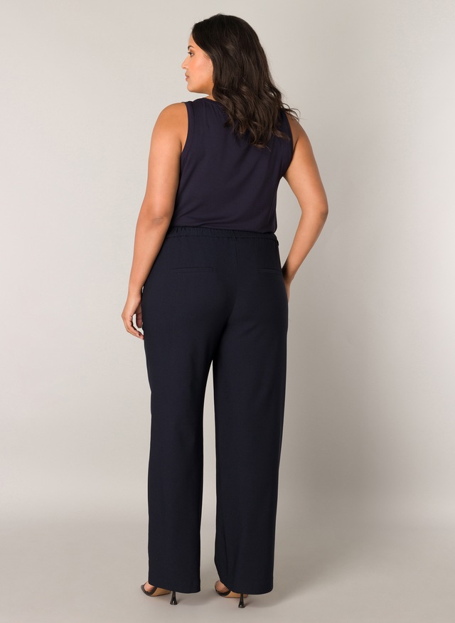 Base Level Curvy Stoffhose Sommerhose mit Schlag und Viskose