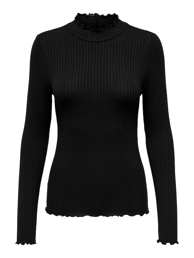 JDY Langarmbluse »JDYFRANSISKA L/S HIGHNECK TOP JRS NOOS« Viskosemischung, slim fit