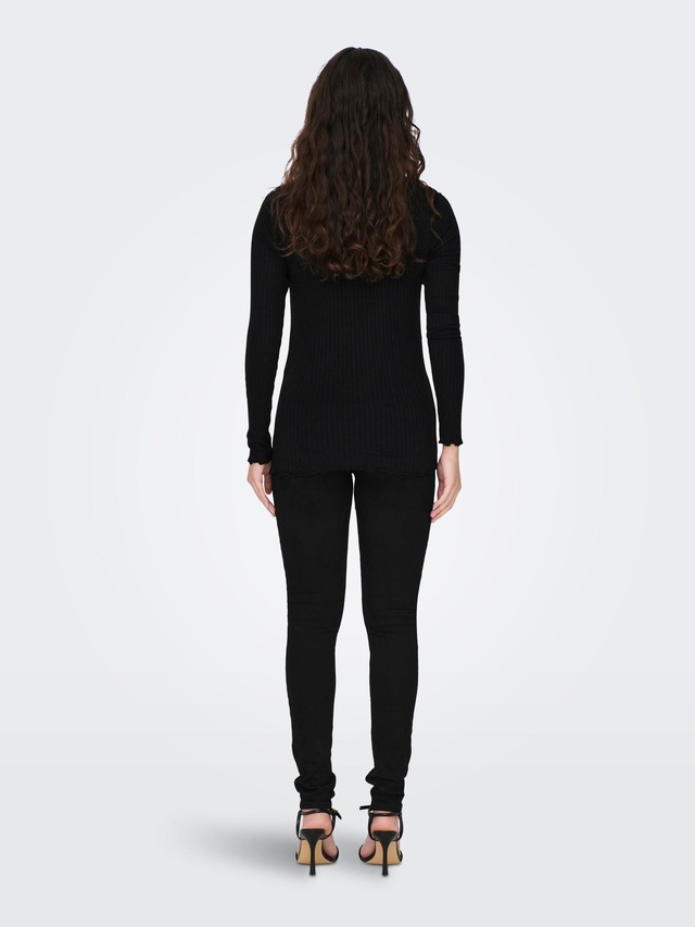 JDY Langarmbluse »JDYFRANSISKA L/S HIGHNECK TOP JRS NOOS« Viskosemischung, slim fit