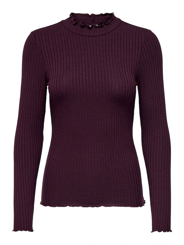 JDY Langarmbluse »JDYFRANSISKA L/S HIGHNECK TOP JRS NOOS« Viskosemischung, slim fit
