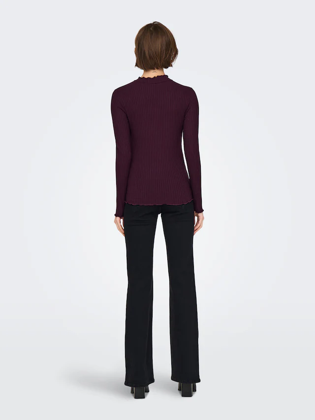 JDY Langarmbluse »JDYFRANSISKA L/S HIGHNECK TOP JRS NOOS« Viskosemischung, slim fit