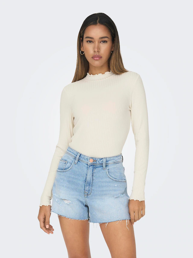 JDY Langarmbluse »JDYFRANSISKA L/S HIGHNECK TOP JRS NOOS« Viskosemischung, slim fit