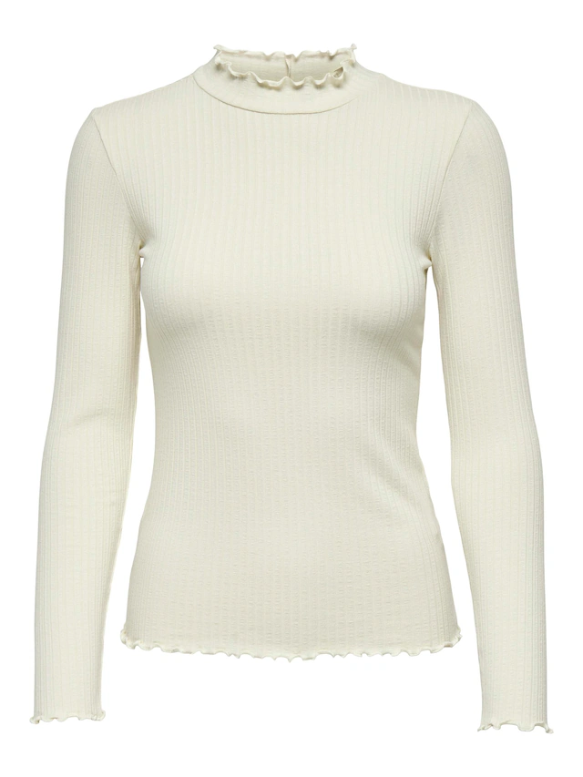 JDY Langarmbluse »JDYFRANSISKA L/S HIGHNECK TOP JRS NOOS« Viskosemischung, slim fit