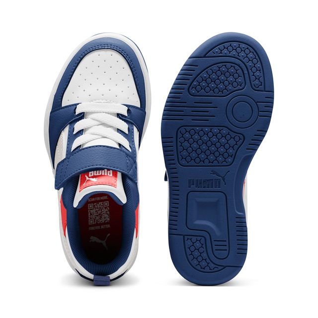 PUMA Sneaker »REBOUND V6 LO AC+ PS« knöchelhoher Schnitt, mit Klettverschluss, mit Gummilaufsohle