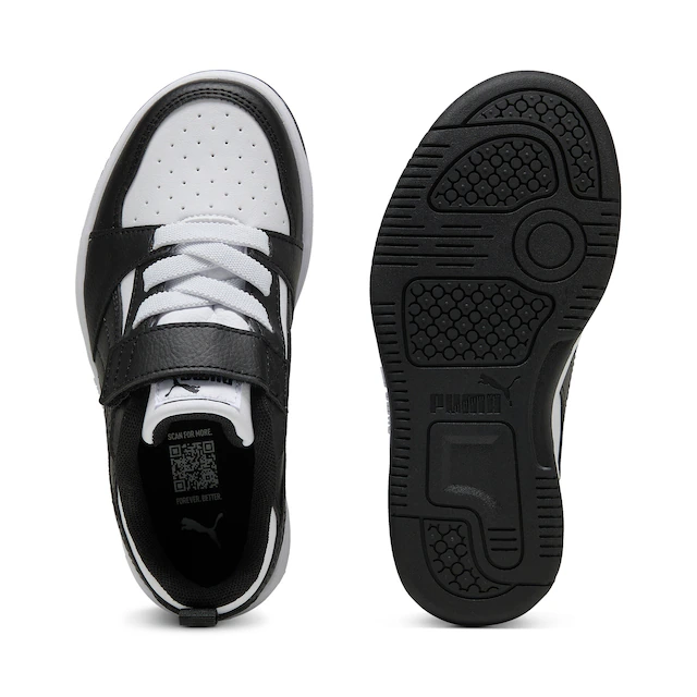 PUMA Sneaker »REBOUND V6 LO AC+ PS« knöchelhoher Schnitt, mit Klettverschluss, mit Gummilaufsohle