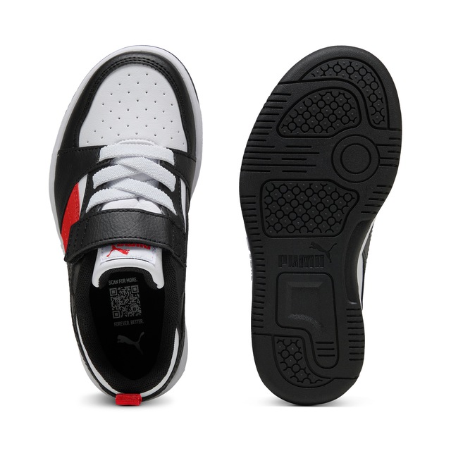 PUMA Sneaker »REBOUND V6 LO AC+ PS« knöchelhoher Schnitt, mit Klettverschluss, mit Gummilaufsohle