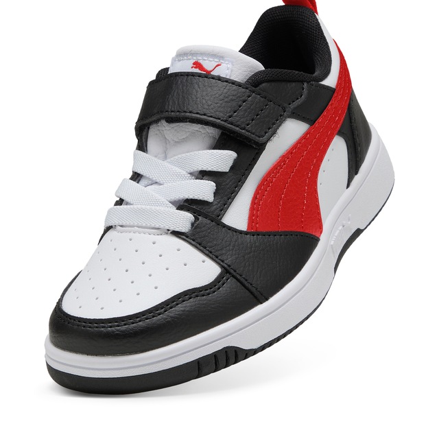PUMA Sneaker »REBOUND V6 LO AC+ PS« knöchelhoher Schnitt, mit Klettverschluss, mit Gummilaufsohle