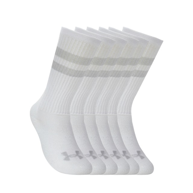 Under Armour® Tennissocken »UA Essential 6pk Crew« Packung, 6 Stk. tlg. mit Logostickerei, atmungsaktiv, elastische Passform