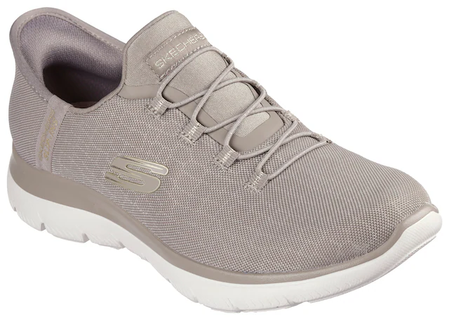 Skechers Slip-On Sneaker »SUMMITS-CLASSY NIGHT« Slipper, Freizeitschuh mit komfortabler Heel Pillow Funktion
