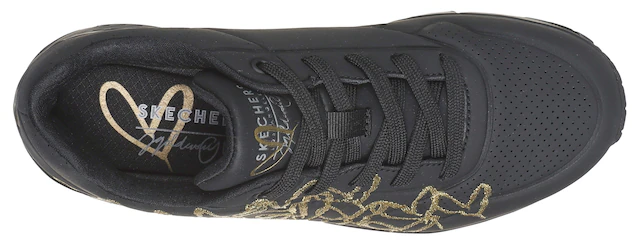 Skechers Sneaker »UNO-GOLDEN HEART« Freizeitschuh , Schnürschuh mit goldfarbenen Mylar-Stickereien