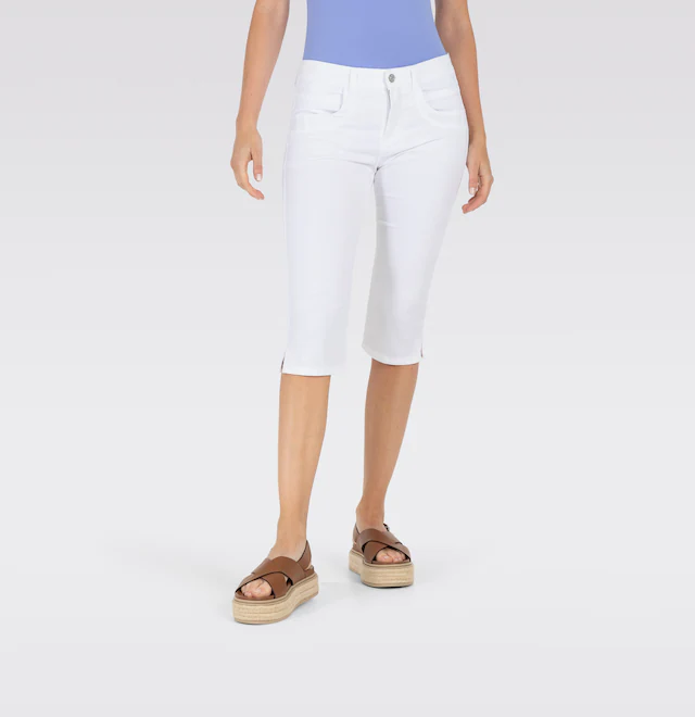 MAC Caprijeans »CAPRI« Eingelegte Zierfalten am Saum