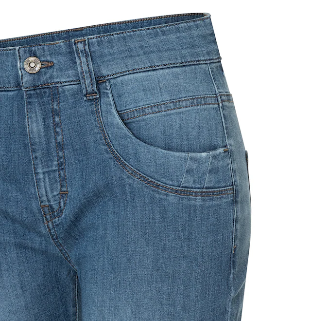 MAC Caprijeans »CAPRI« Eingelegte Zierfalten am Saum