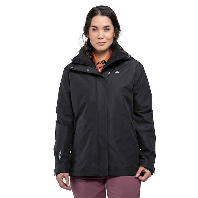 Schöffel 3-in-1-Funktionsjacke »3in1 Jacket Style Okere WMS« Set, 2 Stk. tlg. mit Kapuze mit herauszippbarer Fleecejacke, hochschließendem Kragen, atmungsaktiv
