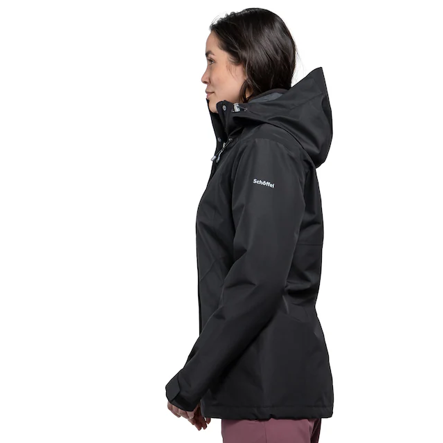 Schöffel 3-in-1-Funktionsjacke »3in1 Jacket Style Okere WMS« Set, 2 Stk. tlg. mit Kapuze mit herauszippbarer Fleecejacke, hochschließendem Kragen, atmungsaktiv