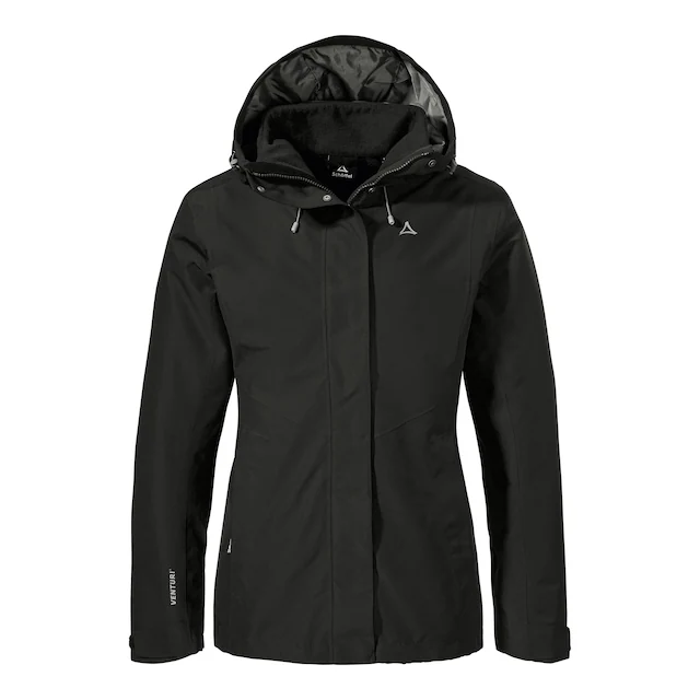 Schöffel 3-in-1-Funktionsjacke »3in1 Jacket Style Okere WMS« Set, 2 Stk. tlg. mit Kapuze mit herauszippbarer Fleecejacke, hochschließendem Kragen, atmungsaktiv