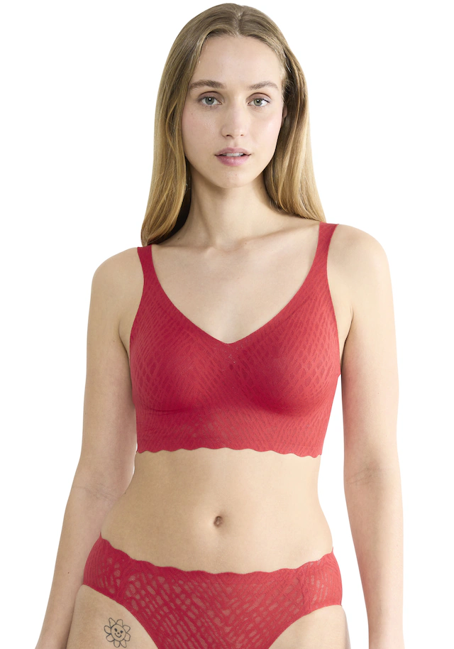 sloggi Bralette »ZERO Feel Bliss« herausnehmbare, atmungsaktive Pads, Stretch-Spitze, mittlerer Halt